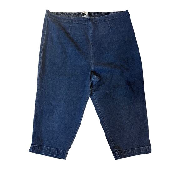 VTG 90s Cascade Blues Capri Pants Women's XL Petite Black and Denim Set of 2 - Picture 5 of 6